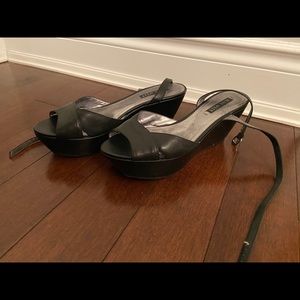 Nine West black sandals